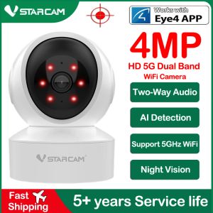 Moniteurs Vstarcam Nouveau 4MP Security HD IP Camera WiFi Intercom IR Vision nocturne Pan / Tilt App Mobile View Motion Alarm Baby Camera SMARTHOME