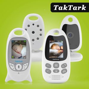 Moniteurs Video Video Baby Monitor 2,0 pouces Caméra Caméra de sécurité à 2 voies Talk Nightvision IR LED Monitoring Température avec 8 berceuses