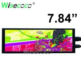 Moniteurs WiseCoco 7,84 pouces 1280x400 Moniteur LCD Monitor Strened Bar Monitor AIDA64 OPLAUX RAPBERRES PI Long Strip Secondary Monitor