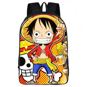 Monkey D Luffy Backpack One Piece Daypack Sea King School Bag Cartoon Packsack Print Rucksack Picture Schoolbag Photo Day Pack