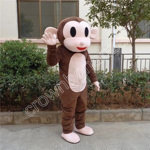 Monkey Mascot Costumes Cartoon Fancy Pak voor volwassen dierenthema Mascotte Carnaval Costume Halloween Fancy Dress