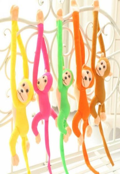 Mono juguetes de peluche infantil color caramelo cola de brazo largo muñecos de mono niños pequeños juguete compañero de dibujos animados decoración de fiesta para niños CLS7866111603