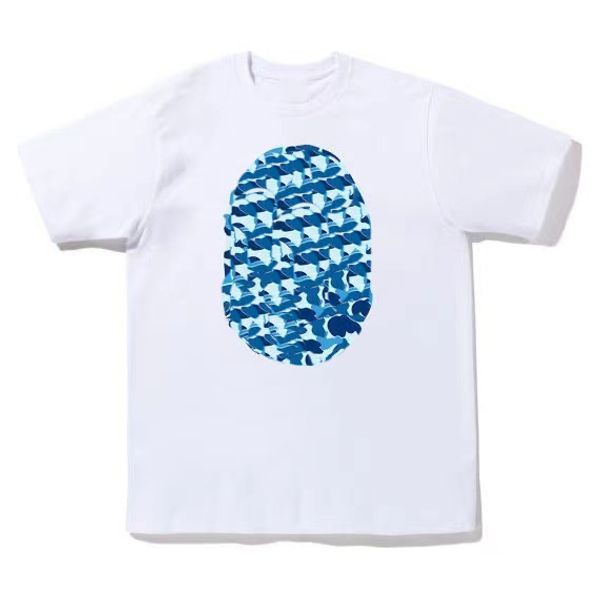 singe t-shirts designer t-shirts côté double face camouflage requin t-shirts vêtements graphique t-shirt imprimé coloré éclair chemises en coton lumineux 92OY