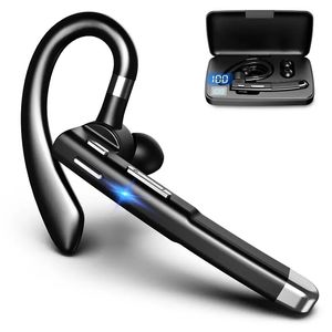 Auricular mono de una sola oreja bluetooth inalámbrico con micrófono para hombres compatible con iPhone android Estéreo Manos libres Auriculares deportivos con cancelación de ruido para conductores amantes de los deportes