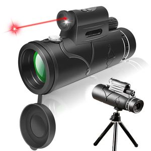 Télescope monoculaire avec éclairage de lampe et jumelles haute définition haute puissance à longue portée pour la chasse en plein air