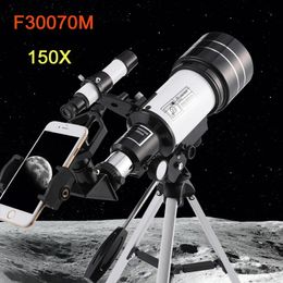 Verrekijkers F30070M Professionele astronomische telescoop 150 keer zoom HD HighPower draagbaar statief Nachtzicht Diepe ruimte Star View Maan 231101