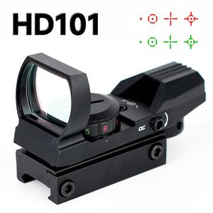Monoculair HD101 Compact RedGreen Dot Sight Verstelbare helderheid Richting Optische reflectiekijker Tactische richtkijker Jachtaccessoire 231101