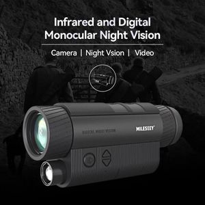 Monoculars Mileseey HD Infrarood Night Vision Apparaat Dubbel gebruik Monoculaire camera 8x Digitale Zoom Telescope voor Outdoor Travel Hunting Dropship 231101