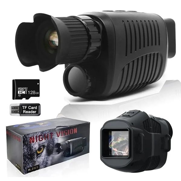 Monoculaires Dispositif de Vision nocturne monoculaire 1080P HD caméra infrarouge 5X lumière numérique Zoom télescope de chasse recherche extérieure pleine obscurité 300m 231101