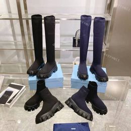 Monolith laarzen Designer Boots Monolith gebreide korte enkel dameslaars Rois Martin schoen Klassieke platformlaars Cowboyschoenen
