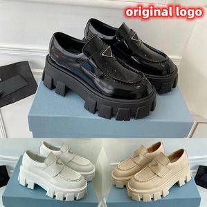 Monolith Casual Schoenen Loafers Leren Loafer Vrouwen Koeienhuid Sneakers Slippers Dikke Bodem Schoen Rubber Plateau Geklede schoen Klassieke Patent Matte Sneaker