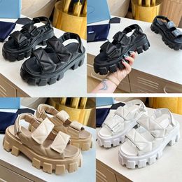 Monolith nappaleren sandalen Zwart 1X439 sportieve stijl gemaakt van nappaleer platformsandalen dames designer sandalen zomer Nappa sandaal Lug loopvlak comfort sandaal