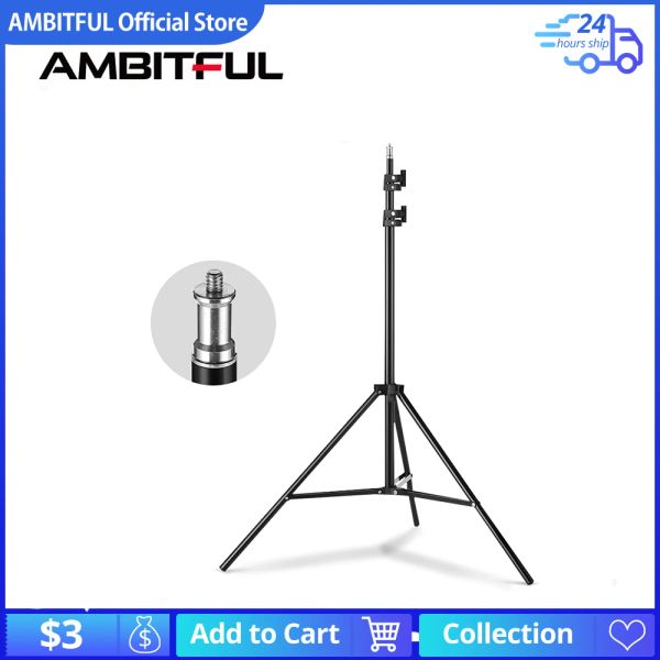 Monopodes 180cm 1/4 stand de lumière à vis Tripod pour anneau photo studio softbox vidéo flash umbrelas réflecteur d'éclairage