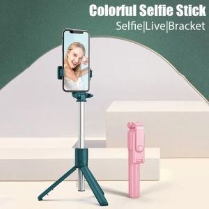 Monopods 3 in 1 selfie stick statief draadloos bluetooth afstandsbediening telescopisch vouwbaar uitbreidbare 360 ° rotatie telefoonhouder