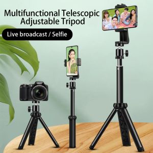 Monopodes 3in1 portable portable multifonction trépied de bureau 1/4 tête de vis de trépied de selfie flexible pour la caméra de téléphone streaming en direct