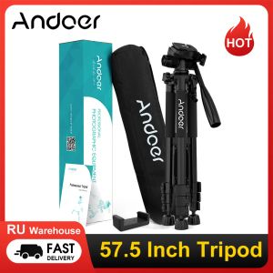Monopodes Andoer TTT663N Trépied de caméra pour téléphone 57,5 pouces Tripode para camara pour caméscope refroidis