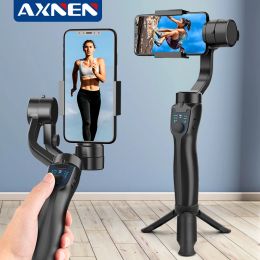 Monopodes Axnen F8 3Axis Handheld Gimbal Phone Stabilising Stabilizer Smartphone Tripod Phone Phoneder pour iPhone Android Mobile Video Enregistrement