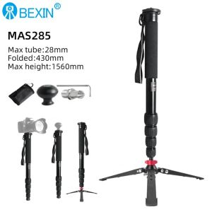 Monopodes Bexin Professional Aluminium Camera Tripod 65inch 5 sections MANBILY VIDEO Monopod pour canon Nikon DSLR GoPro 6 Action Camera