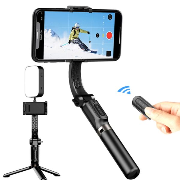 Monopodes Bluetooth Handheld Gimbal Stabilizer pour le téléphone Trépied Stick Stick Stick Stick pour les stabilisateurs de la caméra pour smartphone