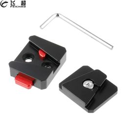 Monopodes Caméra à dégagement rapide V Mount Lock Système Qr 1/4 pour trépied monopode curseur Dslr vidéo cardan Dji Ronin S Sc Zhiyun grue Weebill