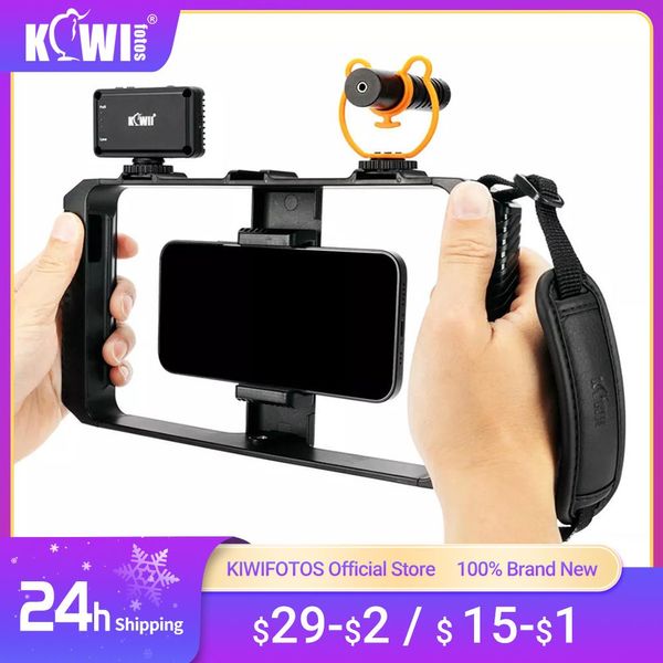 Monopods portable portable cage poignée main vlog shoting mobile cinéma case téléphone stabilisateur stabilisateur handheld trépied mont smartphone