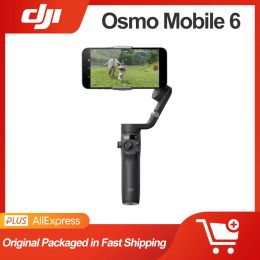 Monópodos DJI OM6 OSMO Mobile6 Estabilizador Handheld 3Axis Estabilización de cardán construido en una conexión de selfie de 215 mm con conexión magnética de trípode