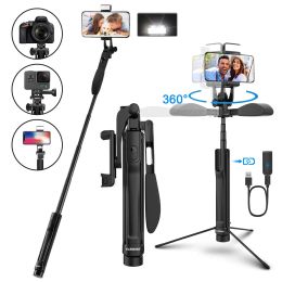 Monopodes EGS07 All in One Bluetooth Compatible Stick Stick Trépied Tipod Phone Camera Holder Stabilizer Stick pour le téléphone Camera Camera