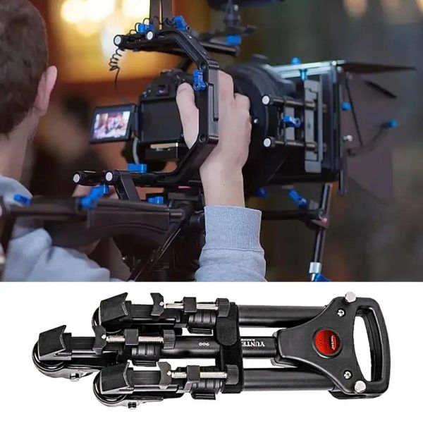 Monopodes Jame à réglage réglable extensible avec 3 roues curseur en aluminium pliant pliage trépied support de base de base pour le studio vidéo vidéo