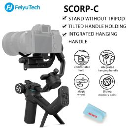 Monopods FeiyuTech 2022 Nieuwe Scorpc 3axis Handheld Gimbal Stabilizer Handgreep Grip voor DSLR -camera Sony/Canon met pool statief AK2000C