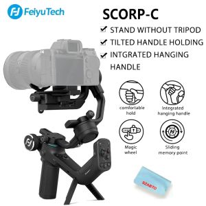 Monópodos Feiyutech 2022 Nuevo Scorpc 3axis Handheld estabilizador de gimbal agarre para cámara DSLR Sony/Canon con trípode pole PK AK2000C