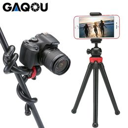 Monopodes Gaqou trépied portable flexible poulpe voyage mini support de trépied de téléphone portable monopode selfie bâton pour iphone appareil photo reflex numérique Gopro