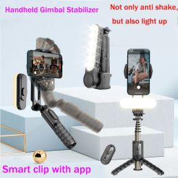 Monopods handheld gimbal stabilisator draadloze bluetooth selfie houder auto motion tracking voor telefoon met vullichtstatief gimbal