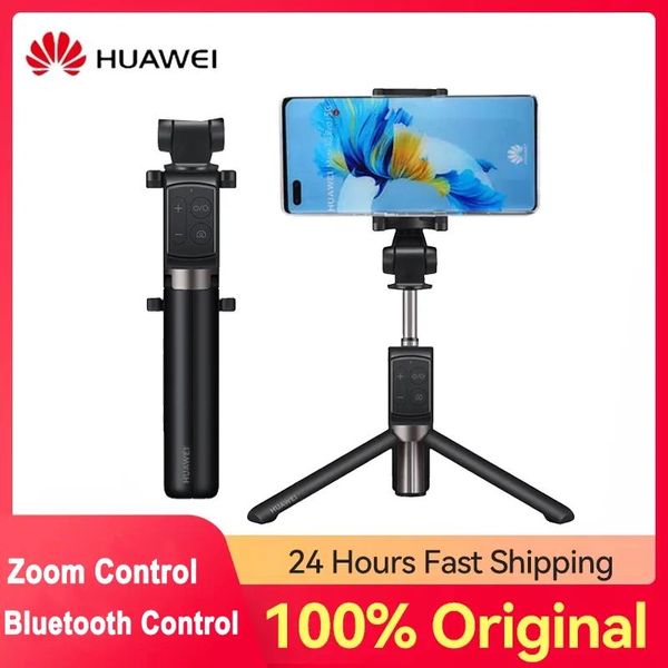 Monopodes Huawei 5 Selfie Stick Tripod Pro Monopode sans fil portable avec contrôle de zoom à distance Bluetooth pour support de téléphone Huawei