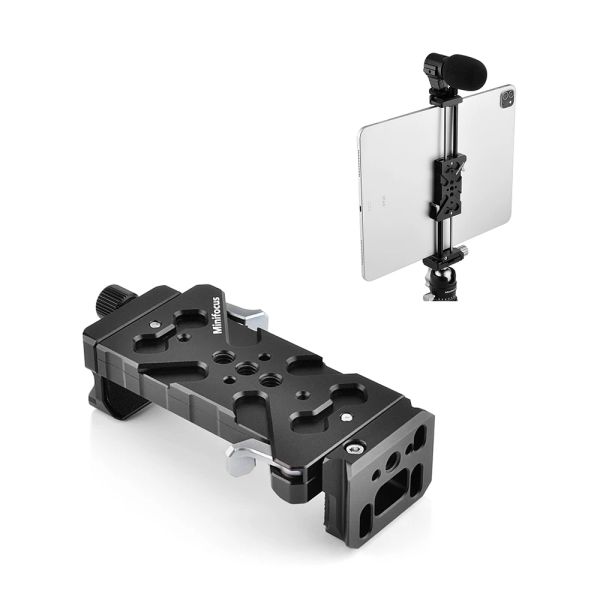 Monopodes Adaptateur de montage de trépied de téléphone iPad avec smartphone universel à chaussure froide Smartphone iPad Tablet pour trépied avec plaque de libération rapide ARCA