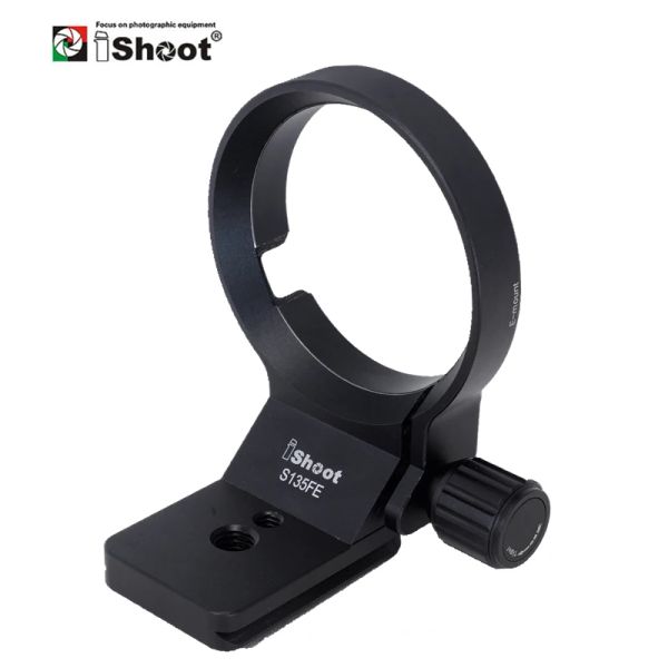 Monopodes Ishoot Lens Collar Foot avec appareil photo Plate QR pour Sony Fe 135 mm F1.8 GM Sony 70350 1655 mm F2.8 G Ring de montage Tripod ISS135FE