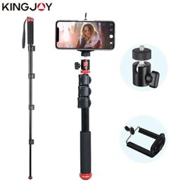 Monopods KINGJOYoficjalny Selfie Stick Monopod kamera met wideo-statistiek voor telefonu-smartphone-uniwersalny voor kamery Gopro Iphon