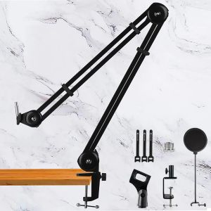 Monopods Microfoon Boom Arm Stand Heavy Duty Cantilever Bracket Tripod Verstelbare Suspension Scissor Spring Builtin Mic Stand