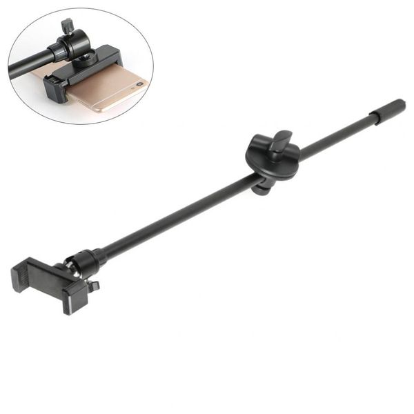 Monopodes support de barre transversale de Microphone, support de tête de berceau, Clip de téléphone, accessoires de poteau de trépied, supports de vis 3/8, Kits de support de Microphone supérieur