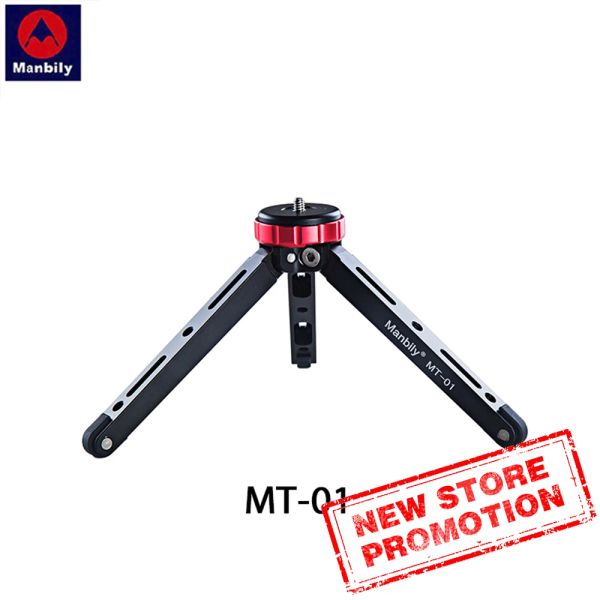 Monopods MT01 Mini Trépied Desktop Live Video Bracket Angle de vue Low de vue peut transporter 80 kg pour les téléphones portables et les caméras SLR numériques