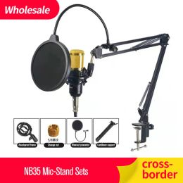 Monopodes NB35 Microphone Scissor ARM ARRME BURIC Mic Clip Tripod Tripod Live Cardinver Bracket Microphone Bracket Filtre