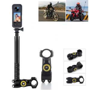 Monopodes nouveaux pour Insta 360 x3 One X2 Motorcycle Bicycle Bike Moupp Mount Invisible Monopod Accessoires pour Caméra GoPro Insta360