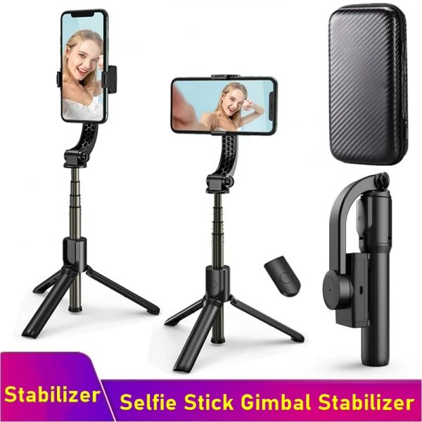 Monópodos Teléfono Handheld Gimbal Stabilizer Selfie Stick 360 Rotado trípode para iPhone X 12 13 Pro Max Xiaomi Samsung Estabilizador Celular