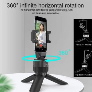 Monopods portable apai geney 360 degrés rotation smart face suivi de suivi selfie stick live trépied téléphone mobile titulaire pour vlog vidéo