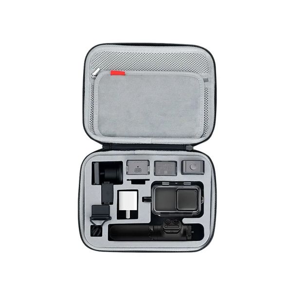Monópodos Case portátil Módulo impermeable Módulo Módulo de pantalla frontal Módulo delantero Adaptador magnético Selfie Stick Bag para DJI Action 2