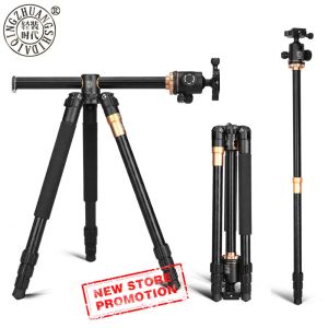 Monopods Portable Compact Travel Horizontal System Tripod Q999H Trépieds de caméra professionnelle 61 pouces pour Leica Nikon Sony SLR DSLR Cameras