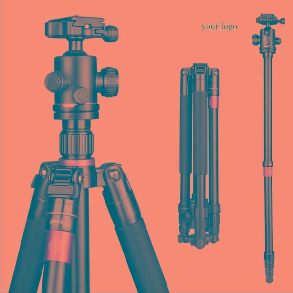 Monopods QZSD Q222 Trípodes De Aluminio Monopod Soporte Profesional Para Dslr Camara Proyector Trípode Cabeza De Bola Fotografía Trípode