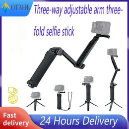 Monopods selfie stick Monopod Zelf Handheld Uitschuifbare Paal 3Way + mini Statief voor Gopro HERO 11 10 9 8 xiaomi yi 4k SJCAM Acessories