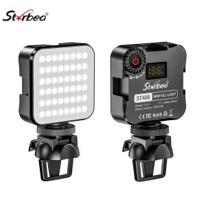 Monopodes strbea video lichtkits fotografie verlichting telefoon camera statief vul vul licht led vlog licht USB oplaadbare lamp voor youtube tik