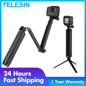 Monopodes Télesin 3 voies Grip imperméable Stick Stick Tripod Tripod Floating Hand Monopod pour GoPro Hero 12 11 10 9 8 7 6 Insta360 Osmo Action 2