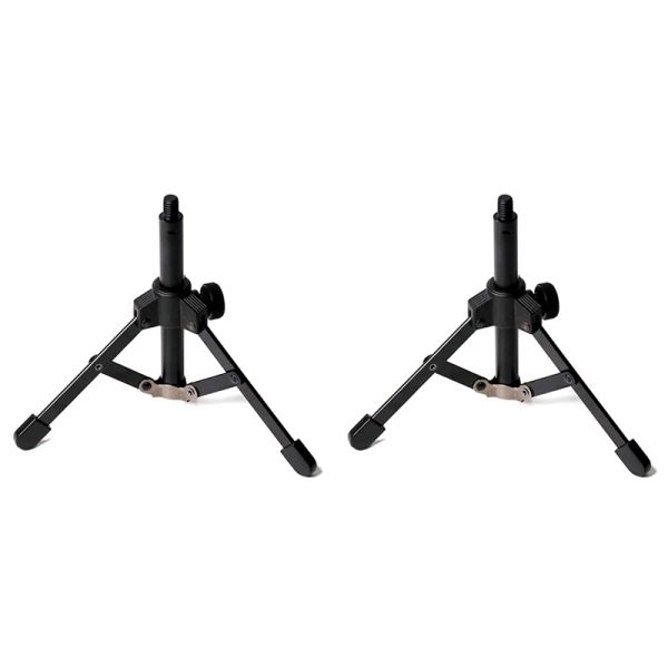 Monopods Top Offres 2x Trépied pliable Tripod Desktop Microphone Standder pour les podcasts Conférences de chat en ligne Conférences Rentures et plus